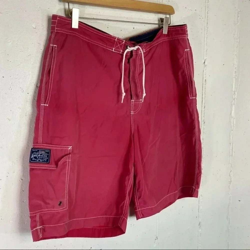 American Living L pinkish red men’s‎ swim trunks